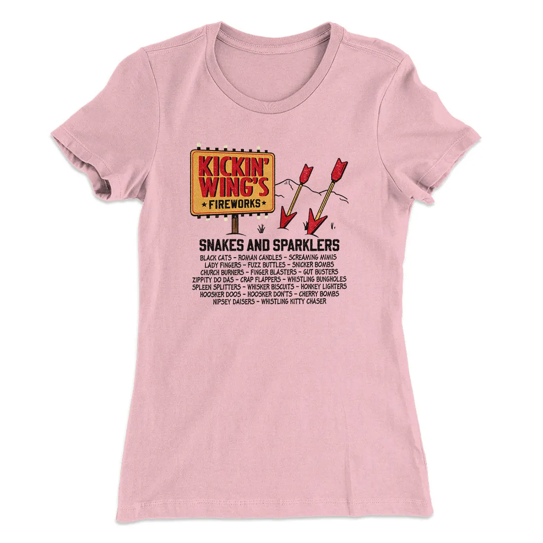 Kickin' Wing's Fireworks Women's T-Shirt