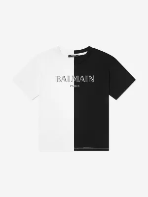 Kids Colourblock Logo T-Shirt in White
