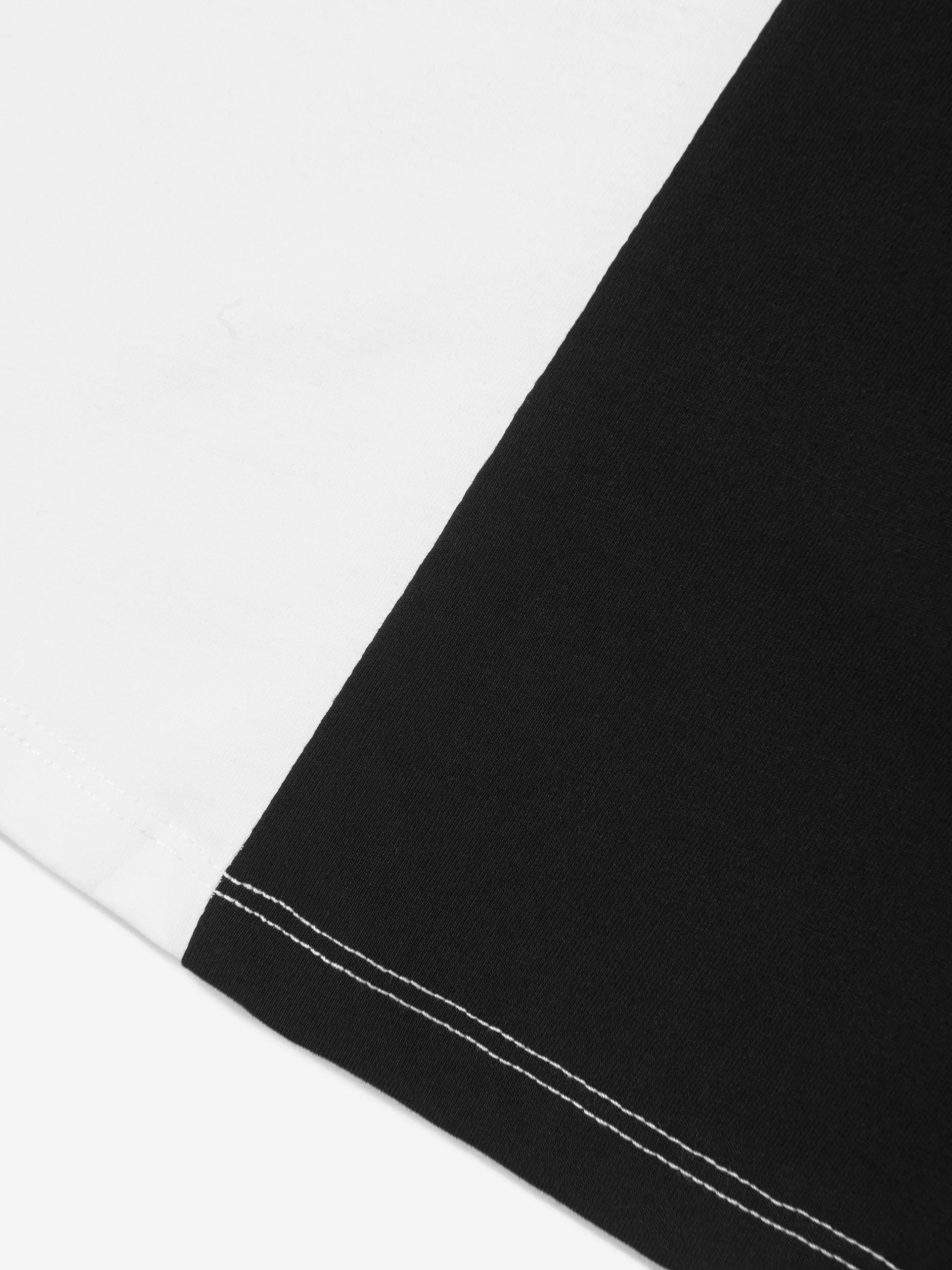Kids Colourblock Logo T-Shirt in White