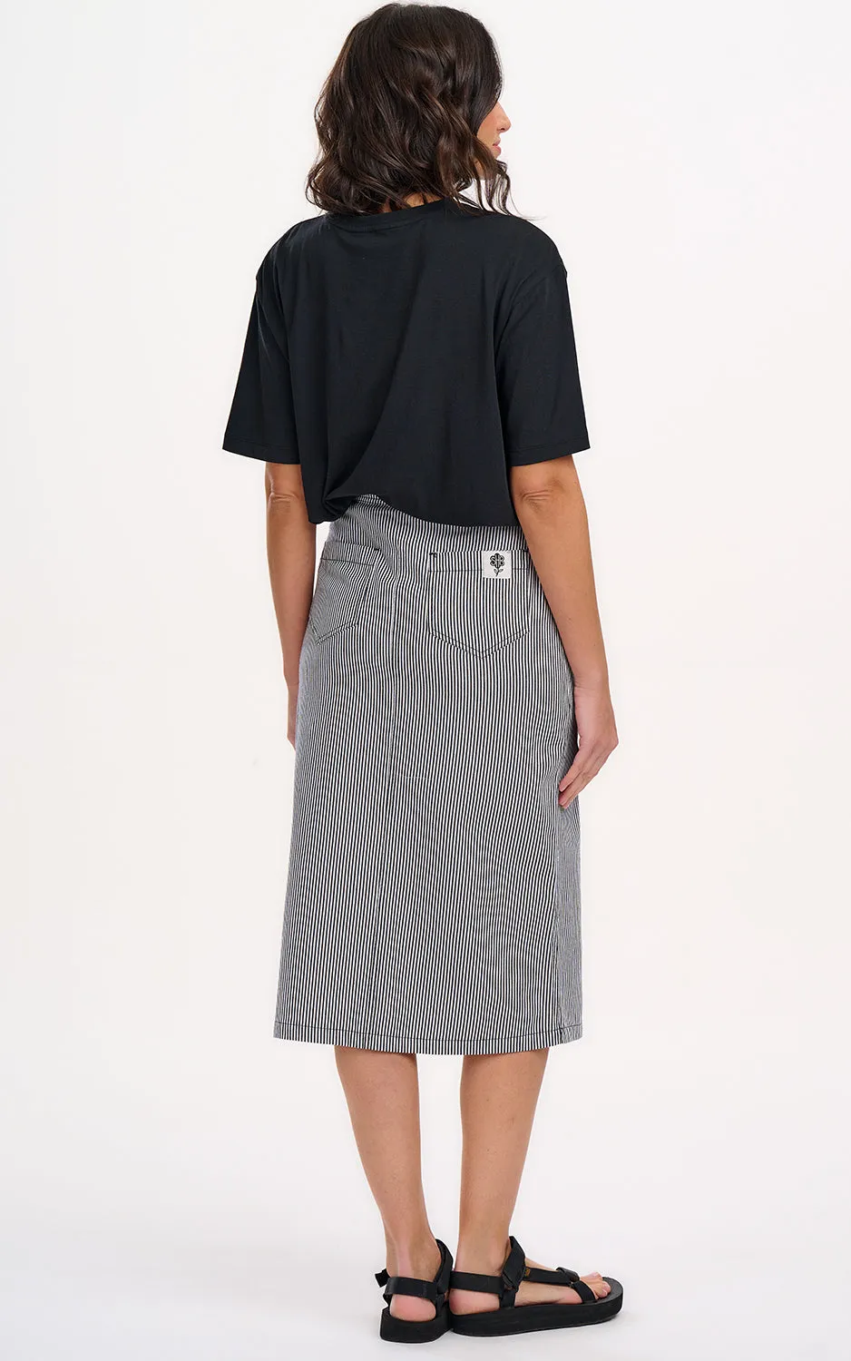 Kinsley Relaxed T-Shirt Black Palms & Sunshine