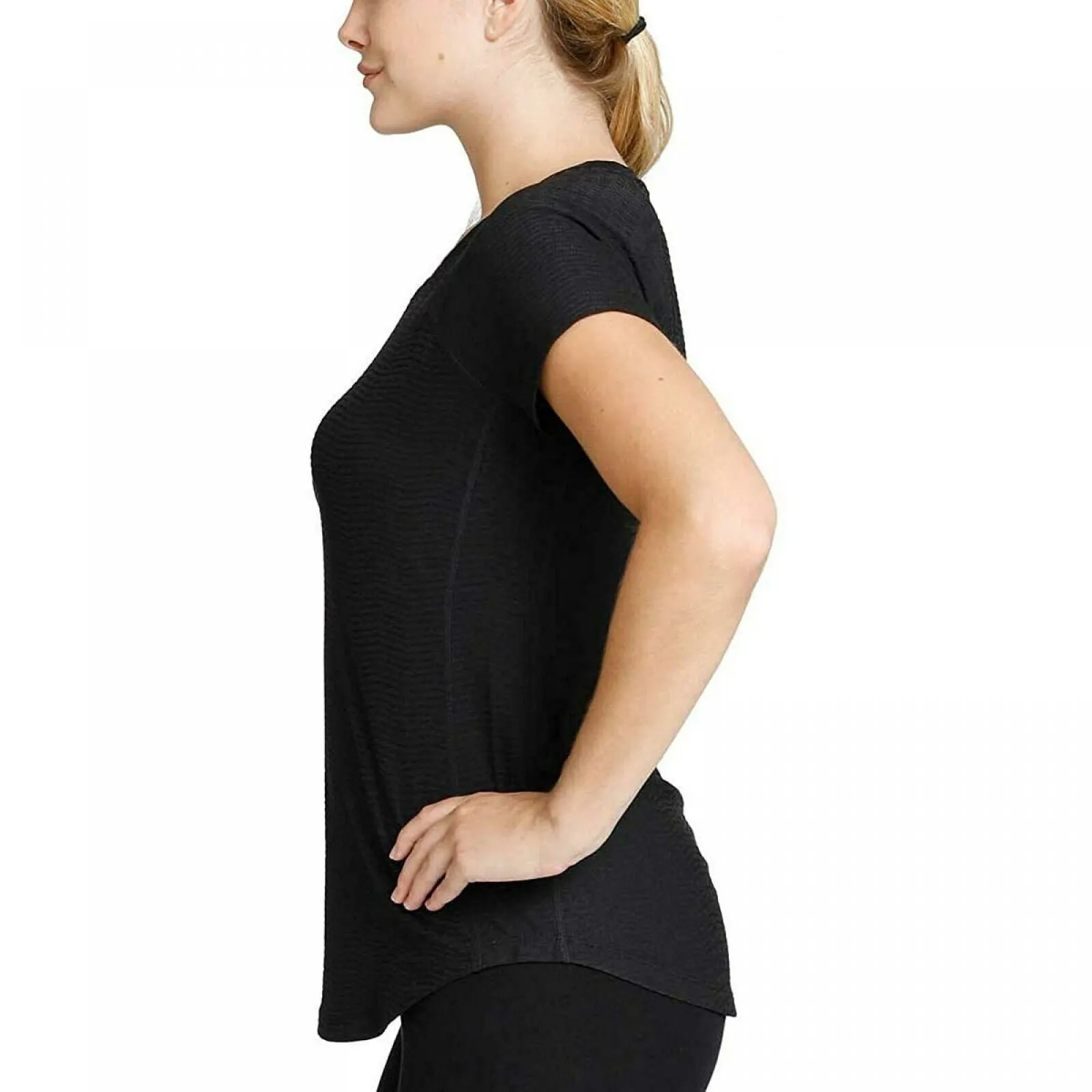 Kirkland Signature Women's Active V-Neck Textured T-Shirt