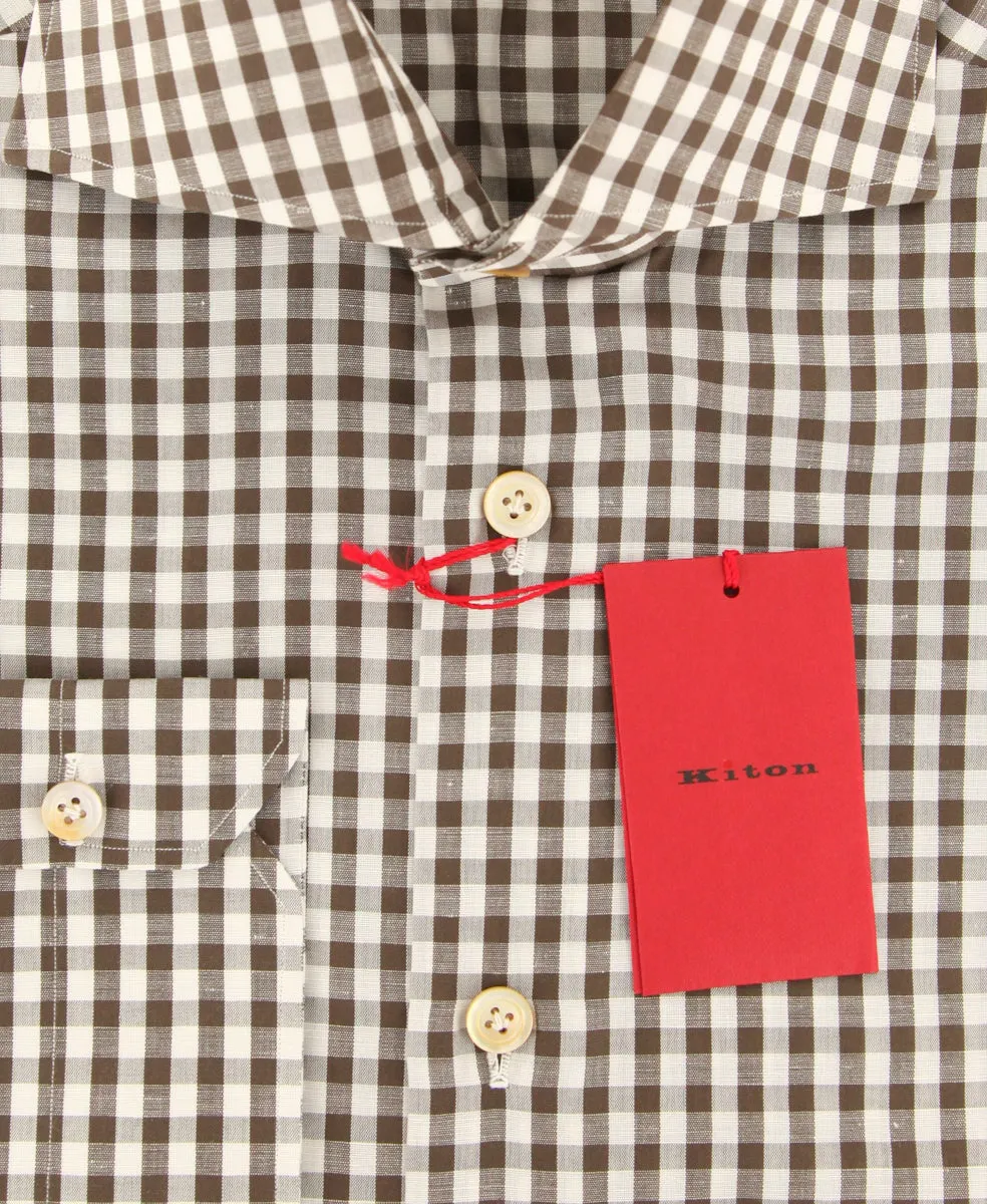 Kiton Brown Shirt - Slim