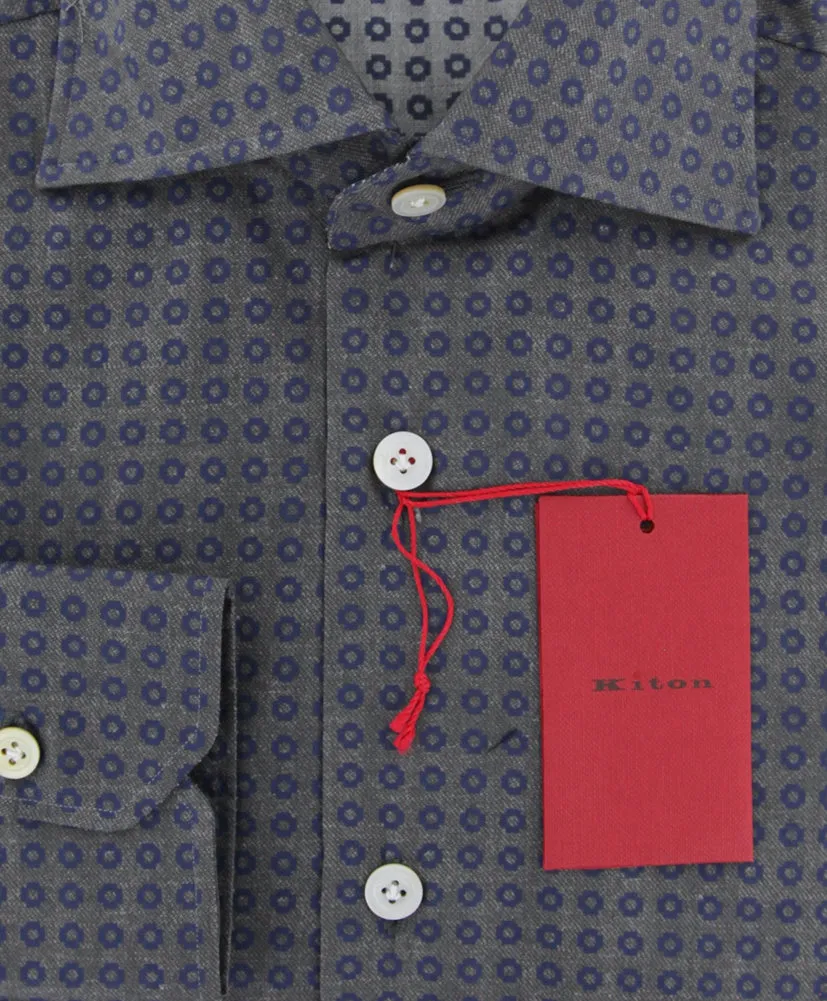 Kiton Dark Gray Shirt - Slim