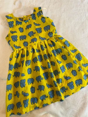 Klingaru Frock - Yellow Blue Ellie