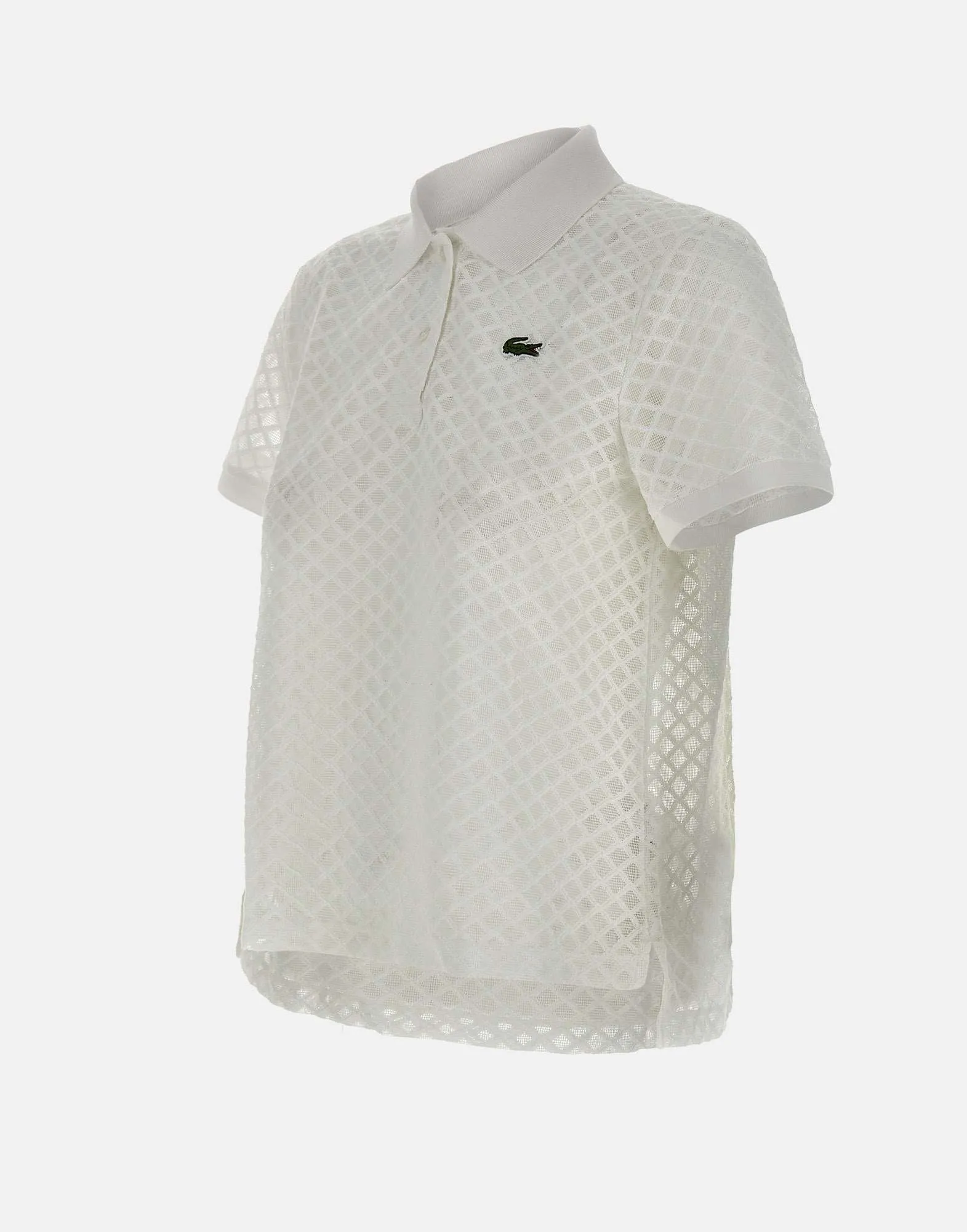 Lacoste Lace Polo White Slim Fit