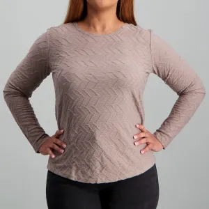 Ladies Pintuck Top - Taupe