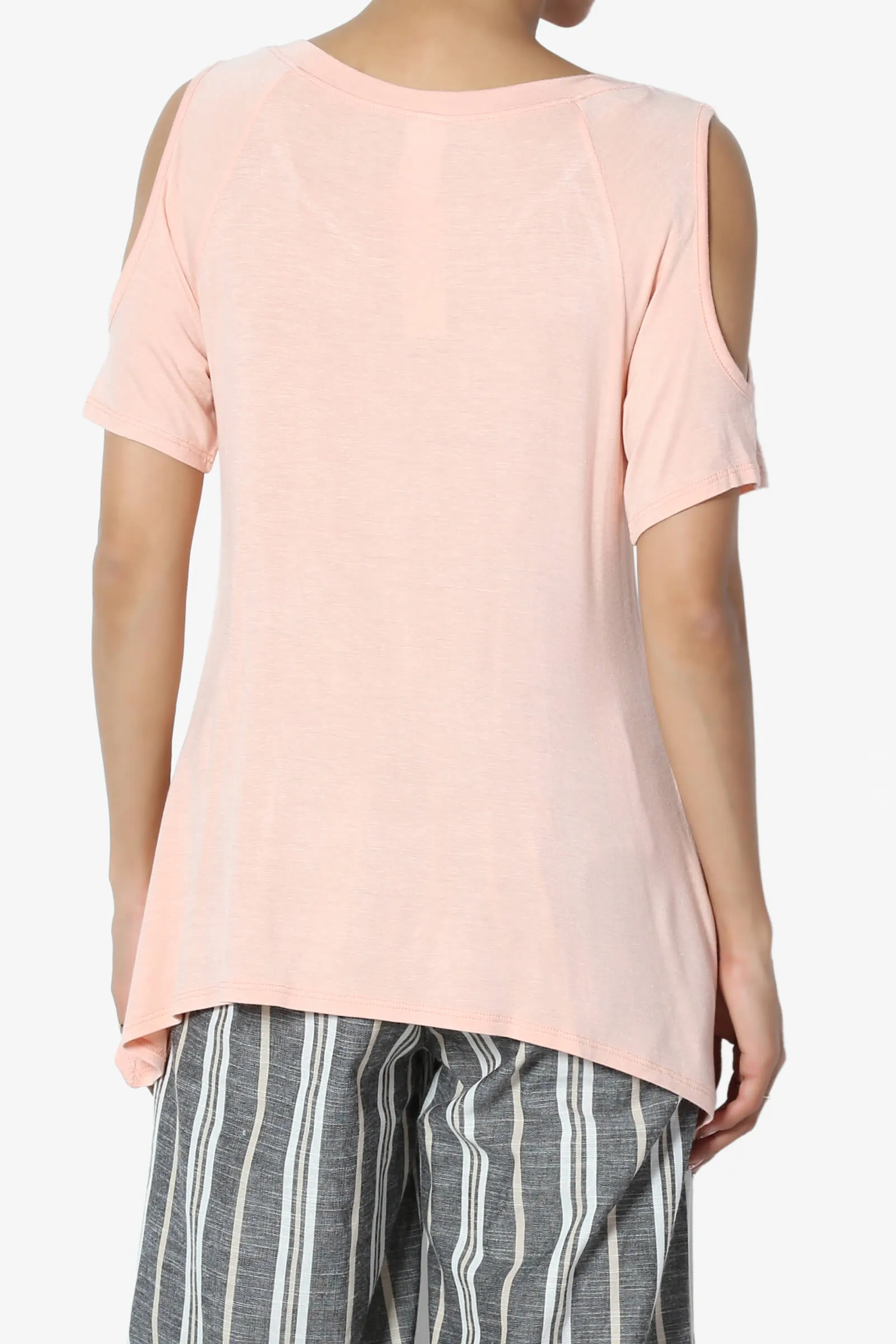 Lani Cold Shoulder V-Neck Jersey Top