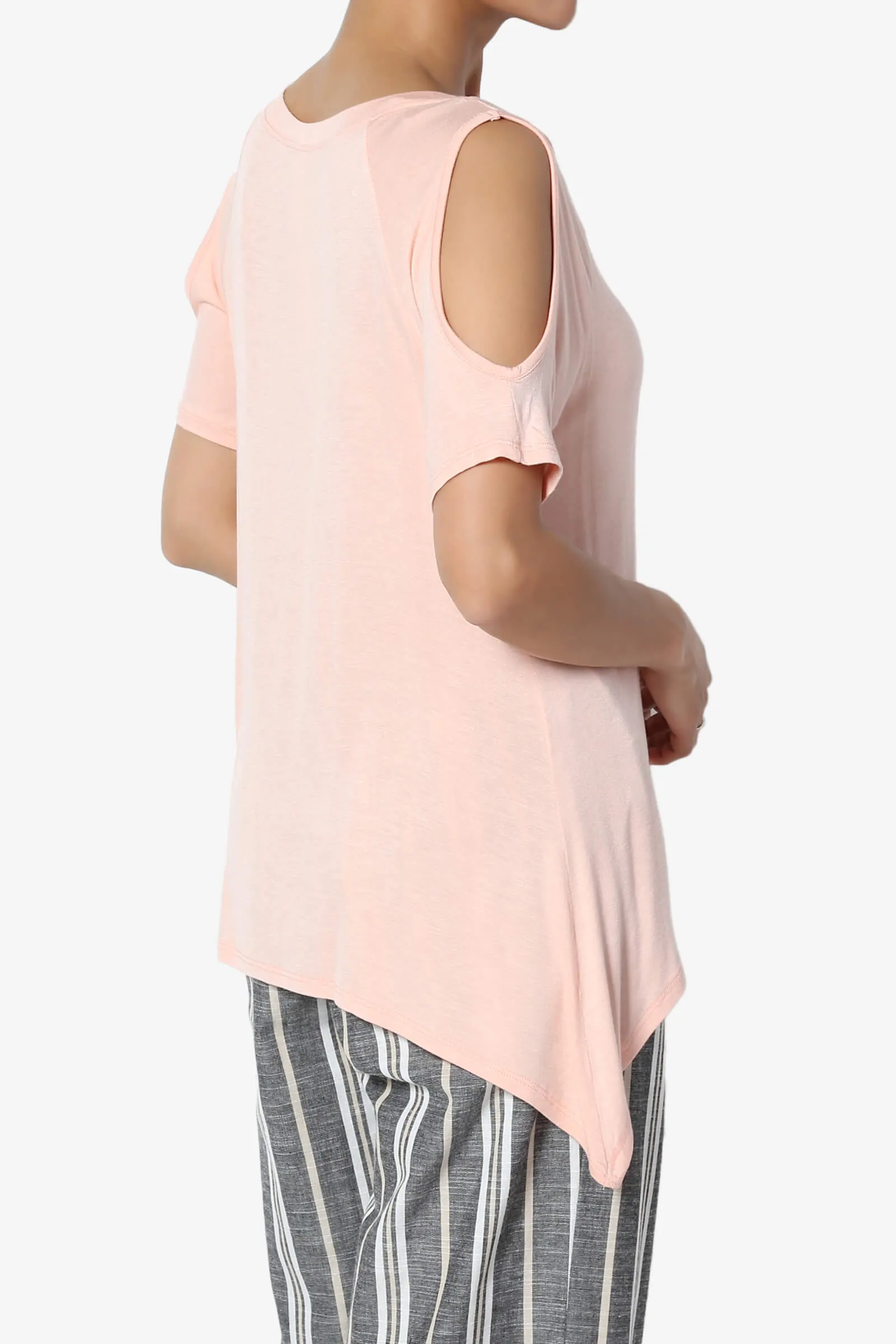 Lani Cold Shoulder V-Neck Jersey Top