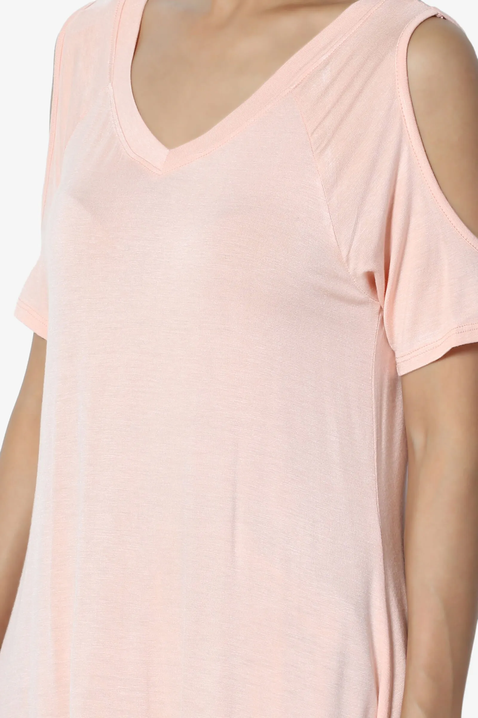 Lani Cold Shoulder V-Neck Jersey Top