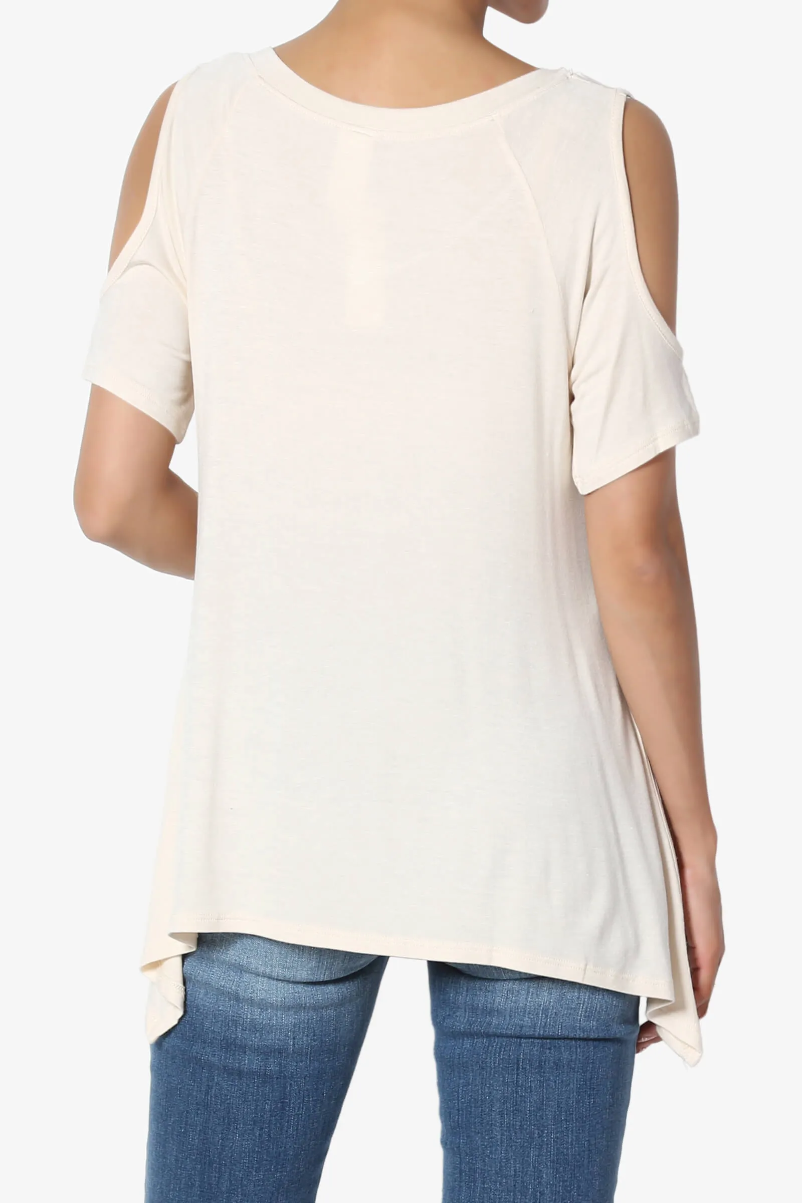 Lani Cold Shoulder V-Neck Jersey Top