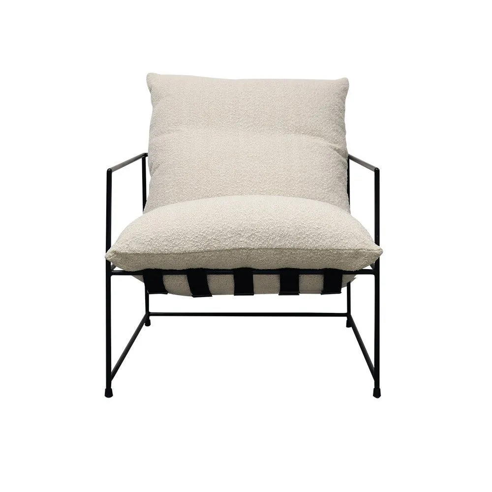 Lauro Club Chair - Cream Boucle