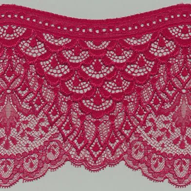 Leavers Trimming Lace #53 Rose Red
