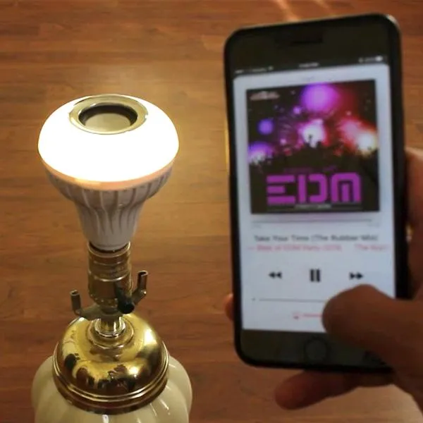 LED Smart Light Bulb With Built-In Bluetooth Speaker