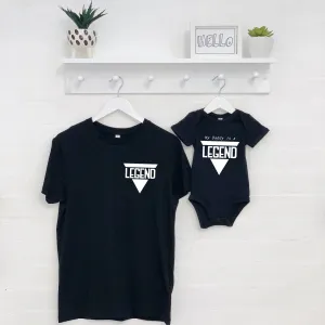Legend' Father And Son T Shirt And Babygrow Set
