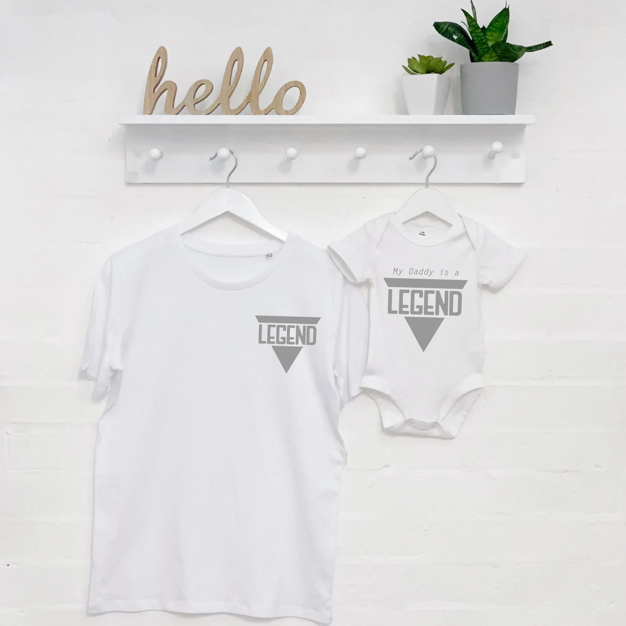 Legend' Father And Son T Shirt And Babygrow Set