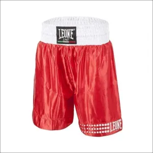 Leone 1947 Satin Boxing Shorts - Red & White