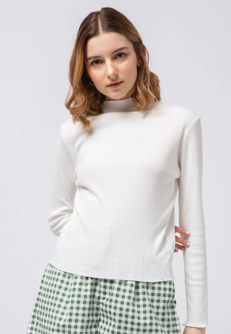 Lettuce Hemline Long Sleeve Top