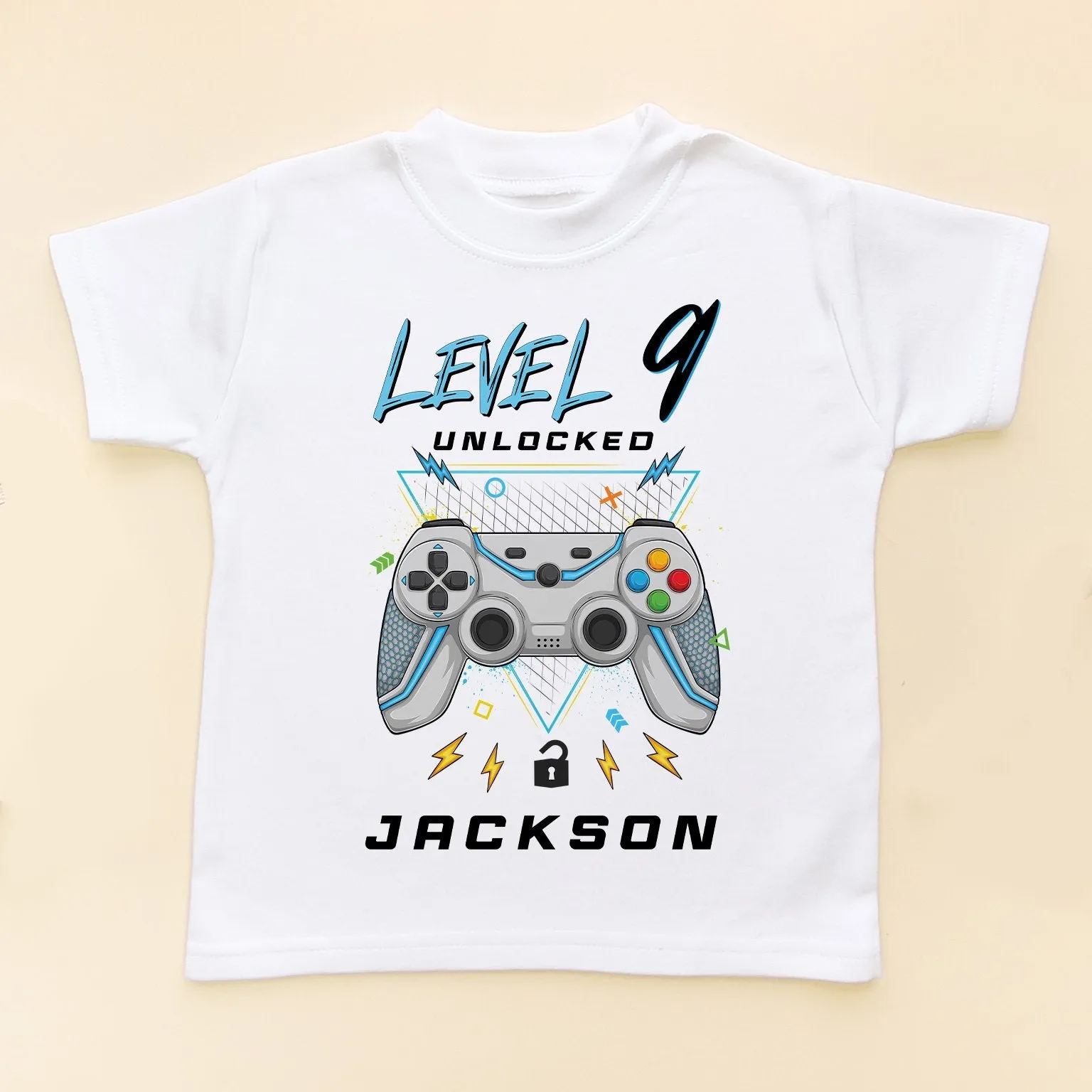 Level 9 Unlocked Gamer Birthday Personalised T Shirt