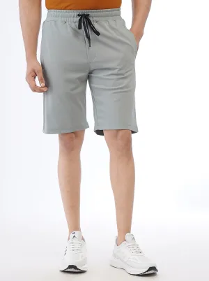 Light Green Solid Slim Fit Shorts | JadeBlue