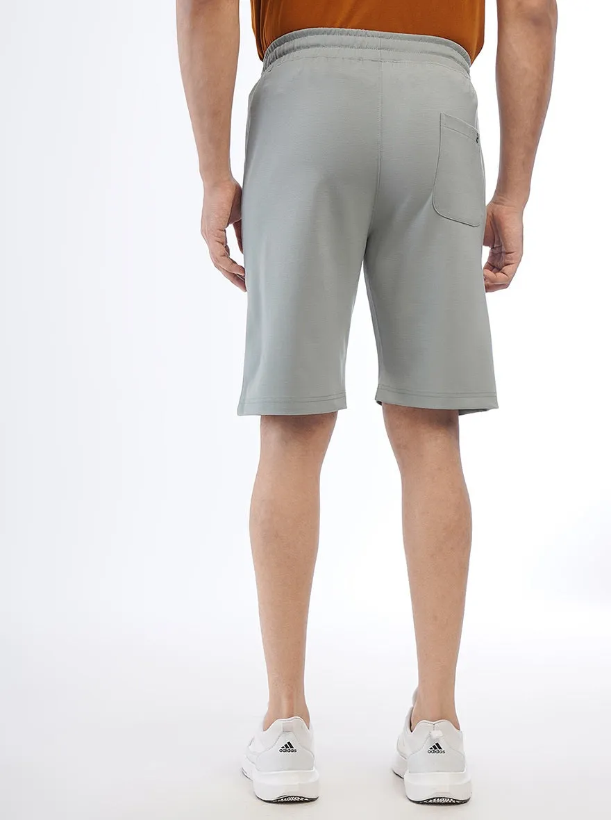 Light Green Solid Slim Fit Shorts | JadeBlue