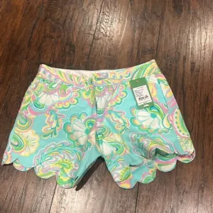 Lilly Pulitzer The Buttercup Short Blue and Green Flower Shorts - Size 000