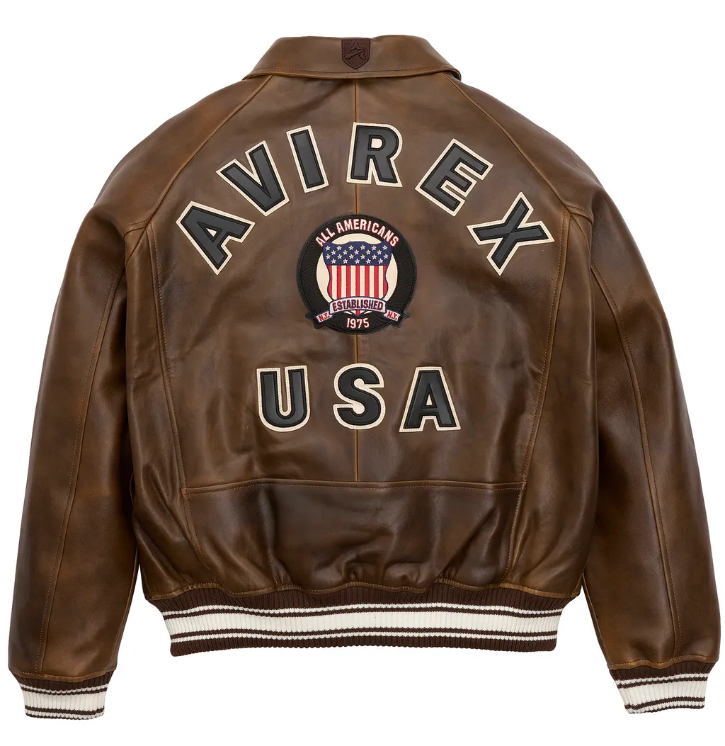 Limited Edition Avirex Vintage Fashion Bomber Leather Jackets For Sale