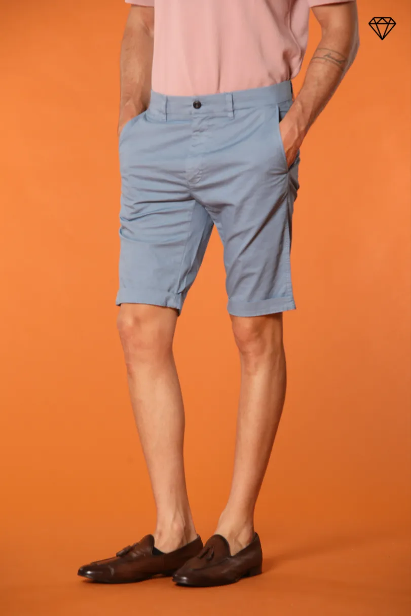 London men's chino bermuda shorts in Pima Cotton Regular fit  ①