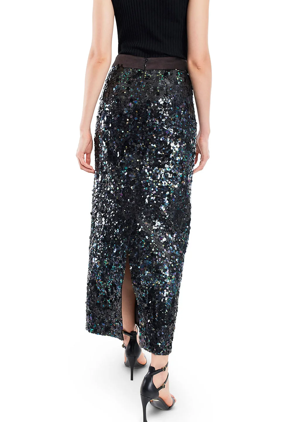 Long sequin skirt