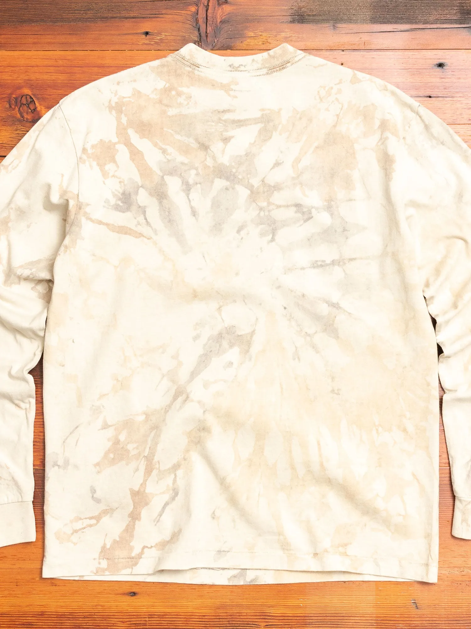 Long Sleeve University T-Shirt in Fossil Tie Dye