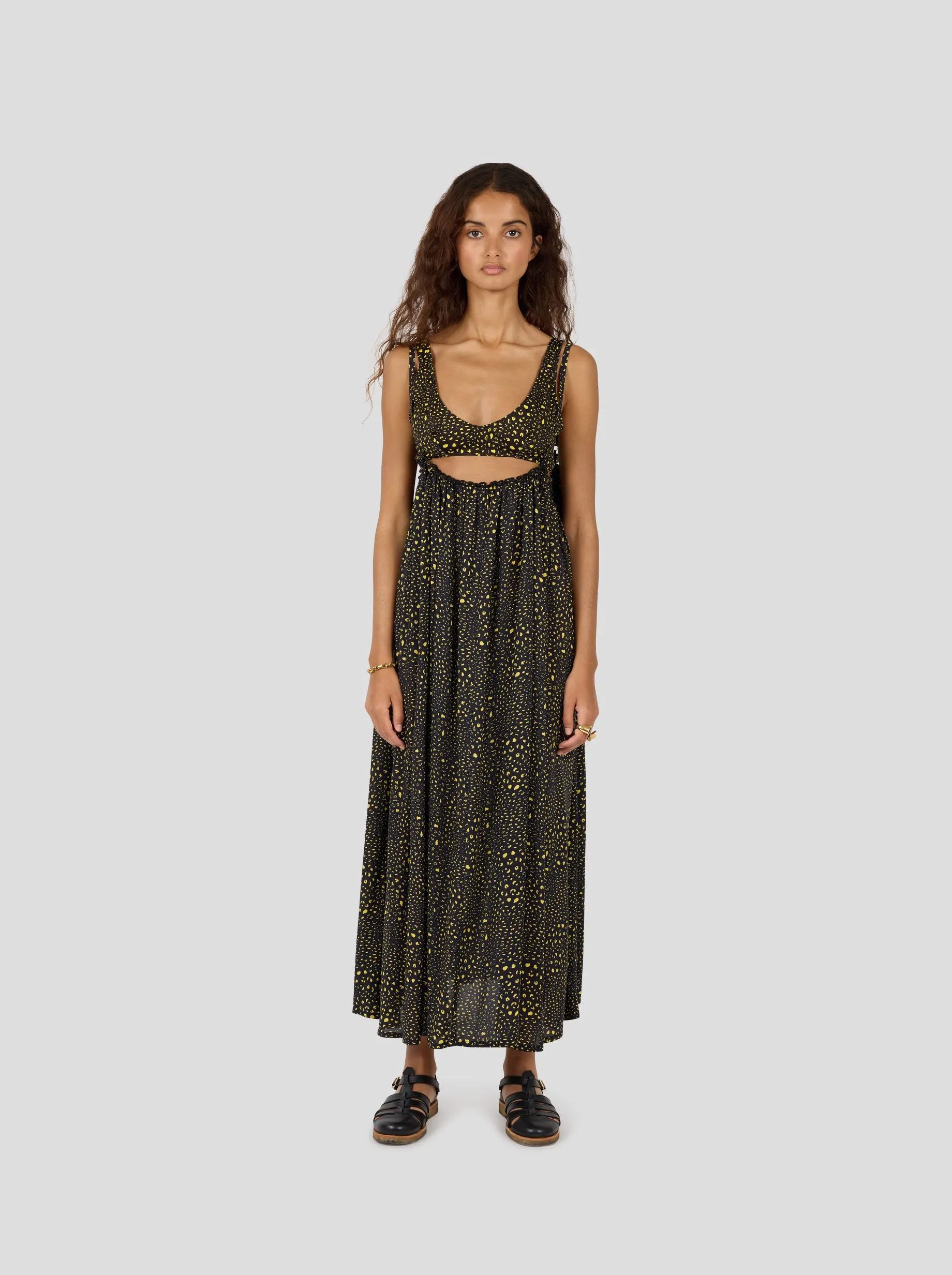 Louie Skirt in Black Leopard