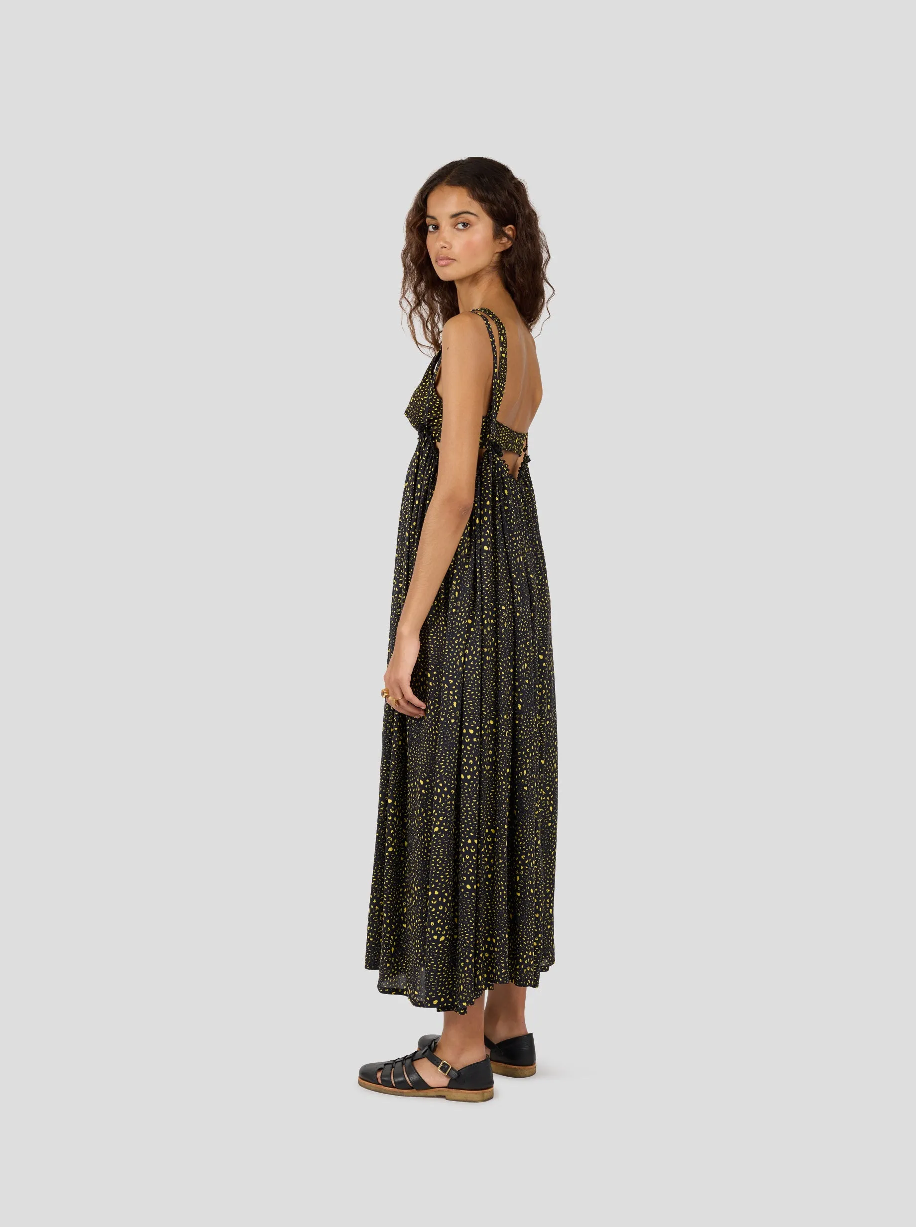 Louie Skirt in Black Leopard