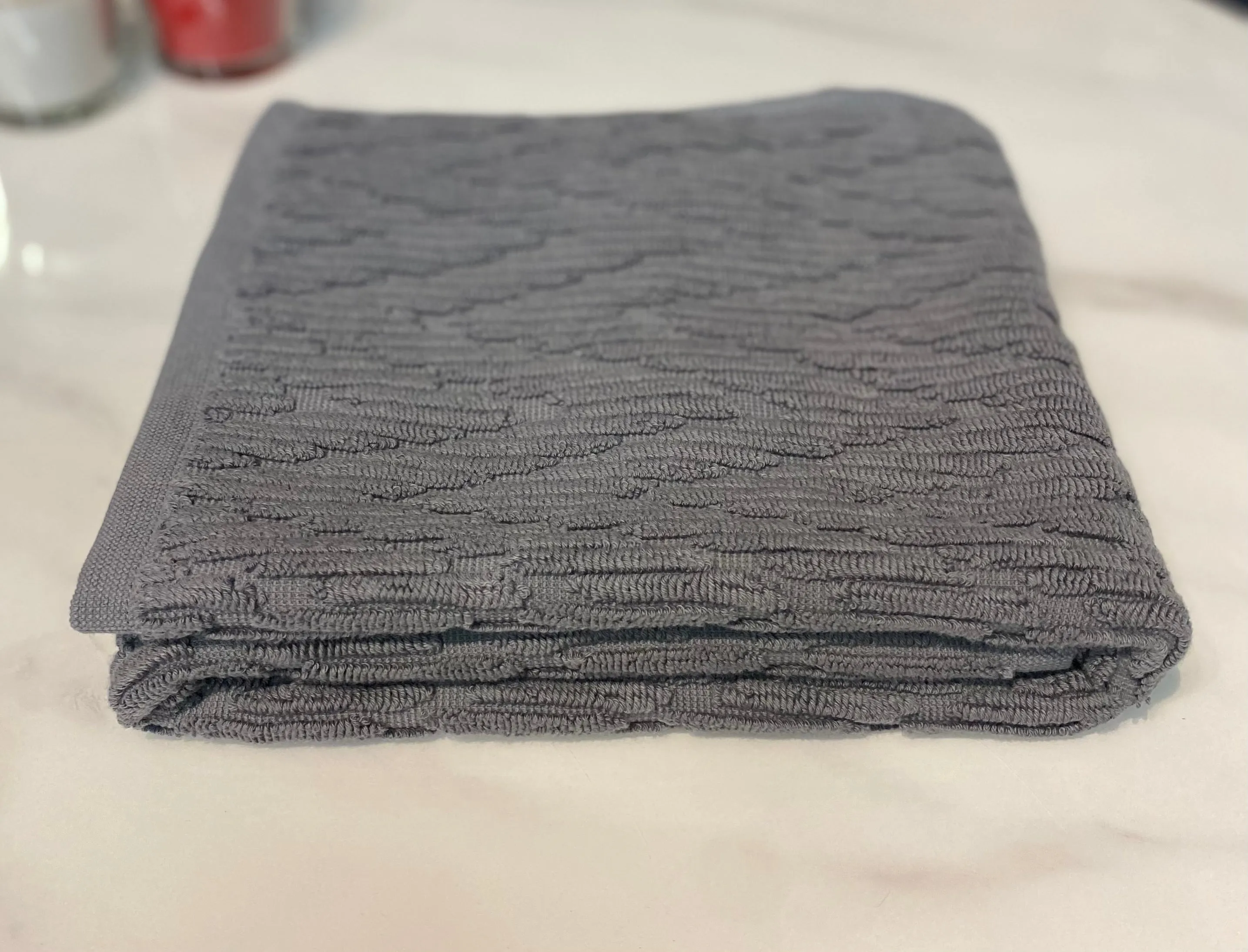 Louis Cotton Bath Mat - Dark Grey