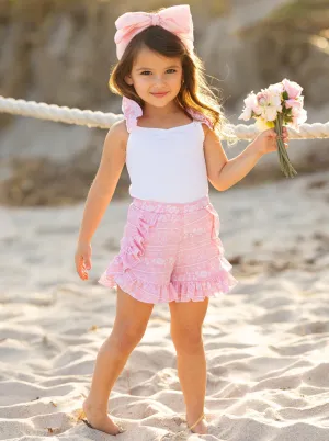 Love Those Frills Top and Ruffle Short Set