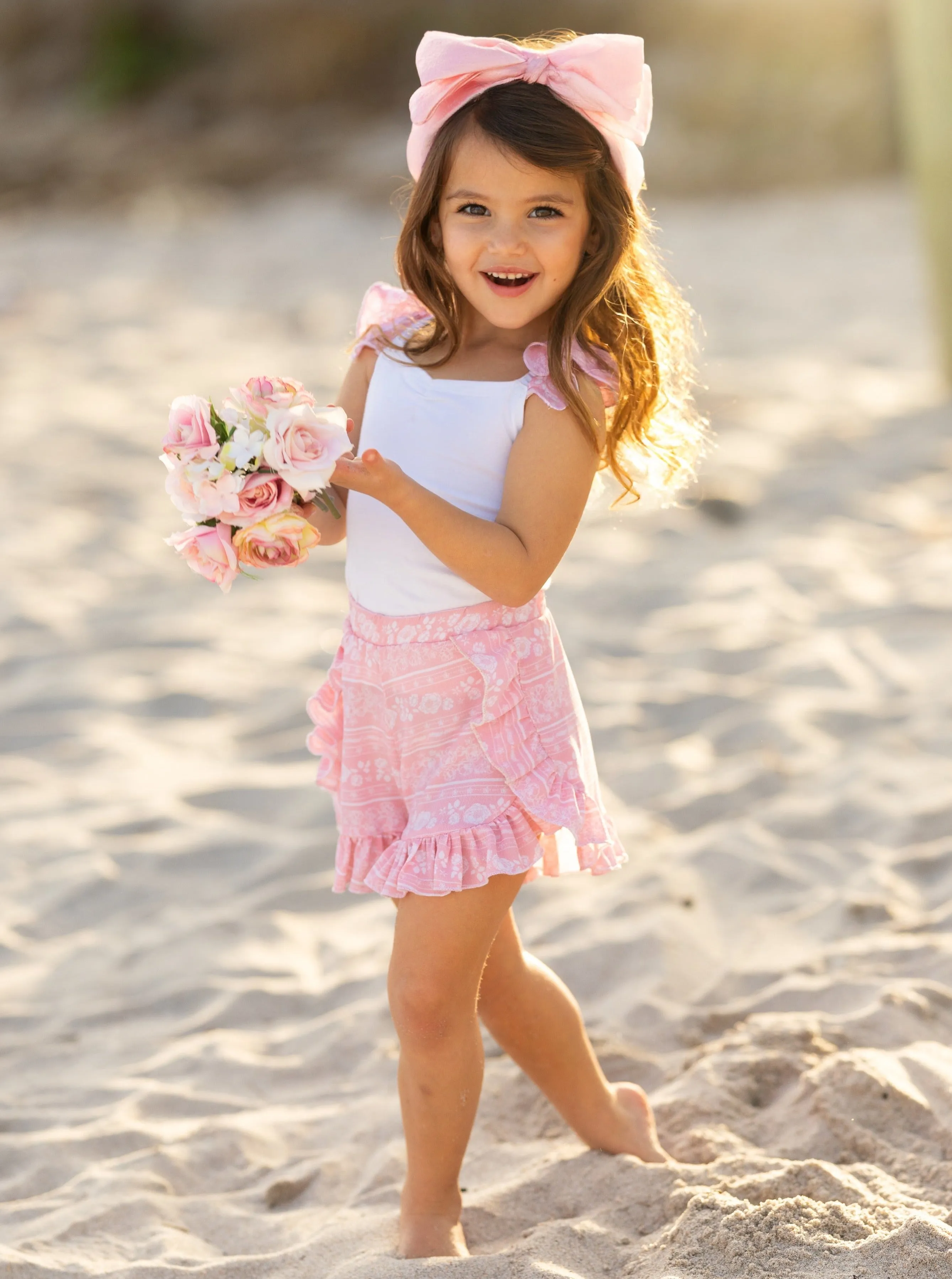 Love Those Frills Top and Ruffle Short Set