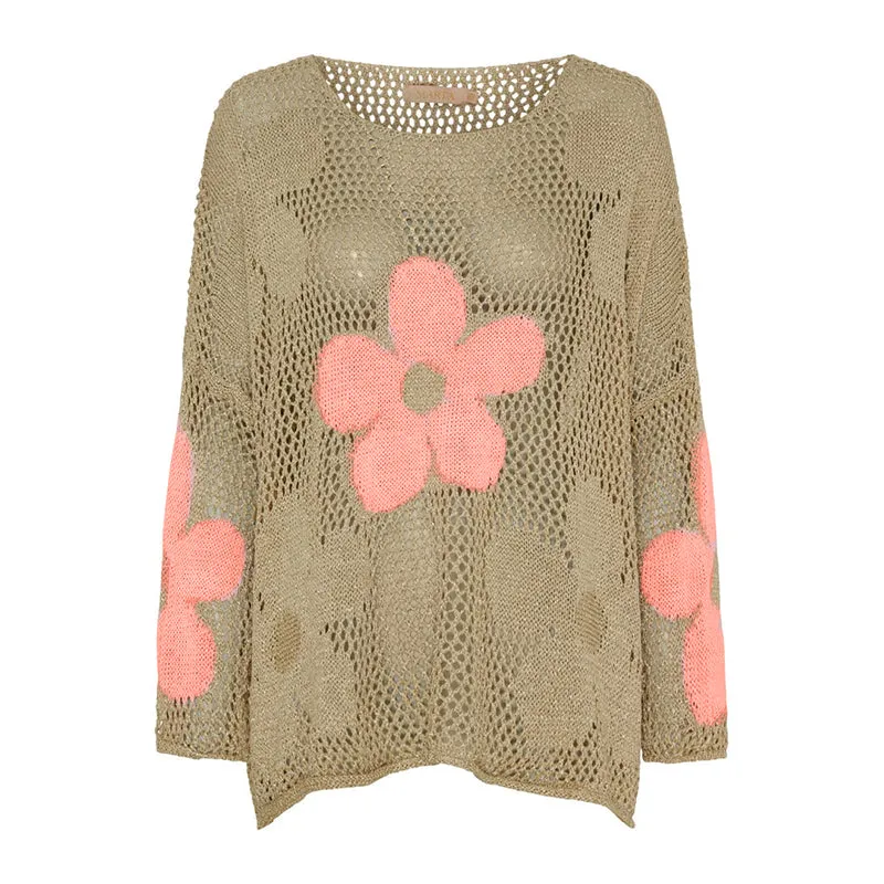 LUCY - OPENWEAVE SWEATER WITH HEM DETAIL