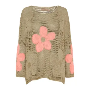 LUCY - OPENWEAVE SWEATER WITH HEM DETAIL
