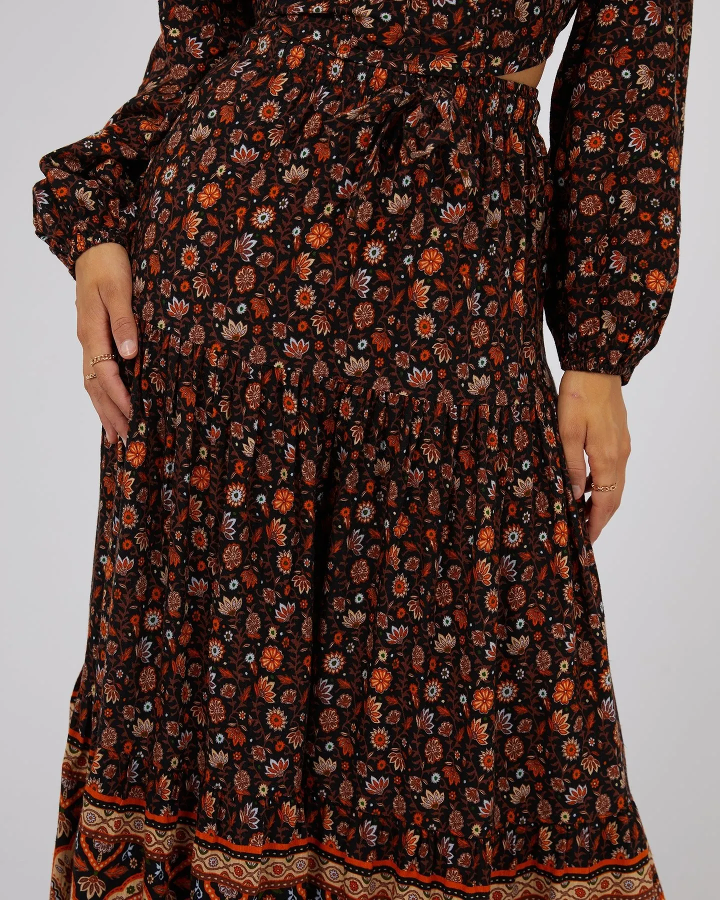Luna Floral  Print Maxi Skirt