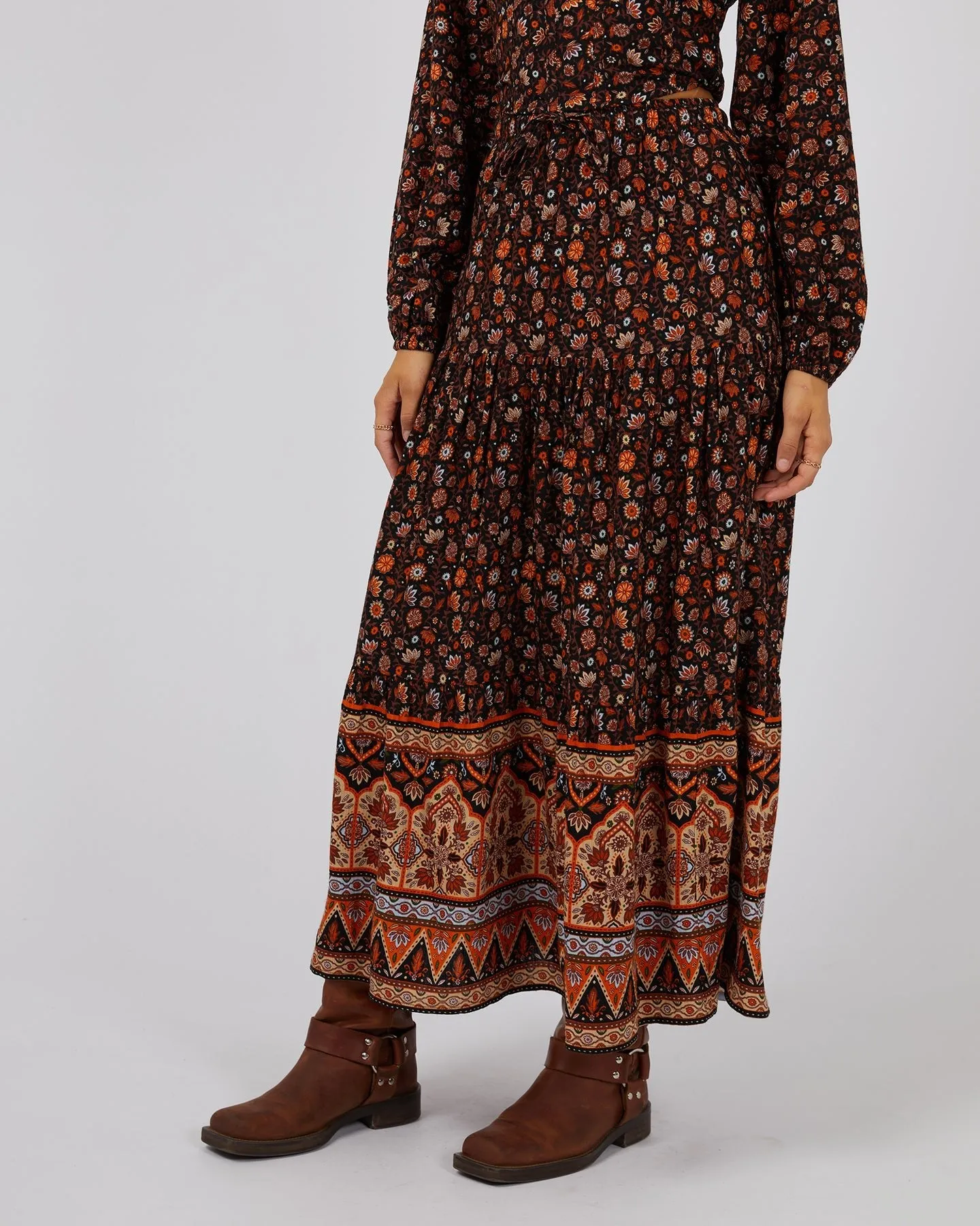 Luna Floral  Print Maxi Skirt