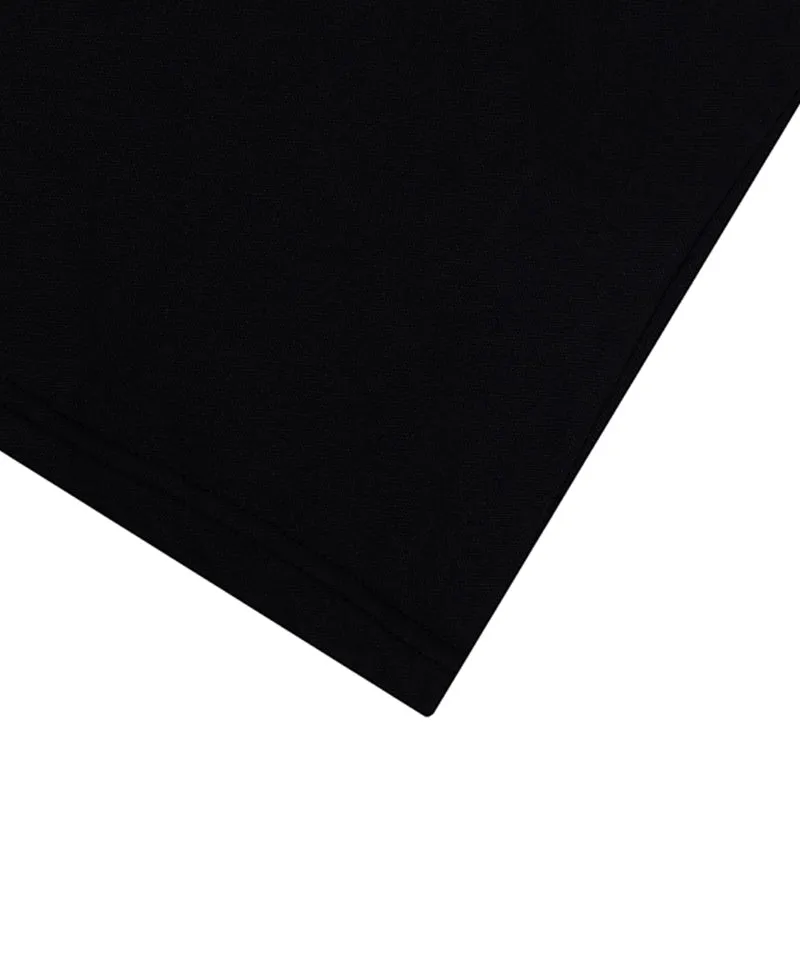 MACKY Golf: Slim Half Neck T-Shirt - Black