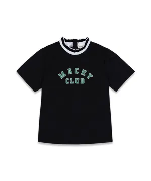 MACKY Golf: Slim Half Neck T-Shirt - Black