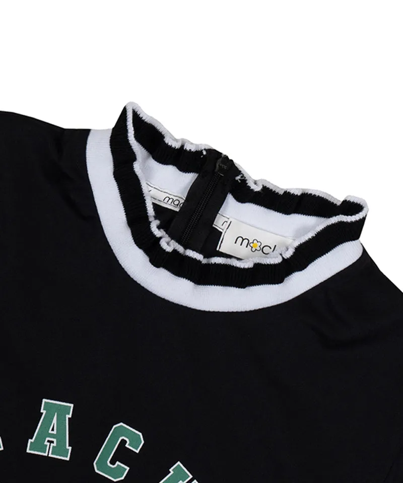 MACKY Golf: Slim Half Neck T-Shirt - Black
