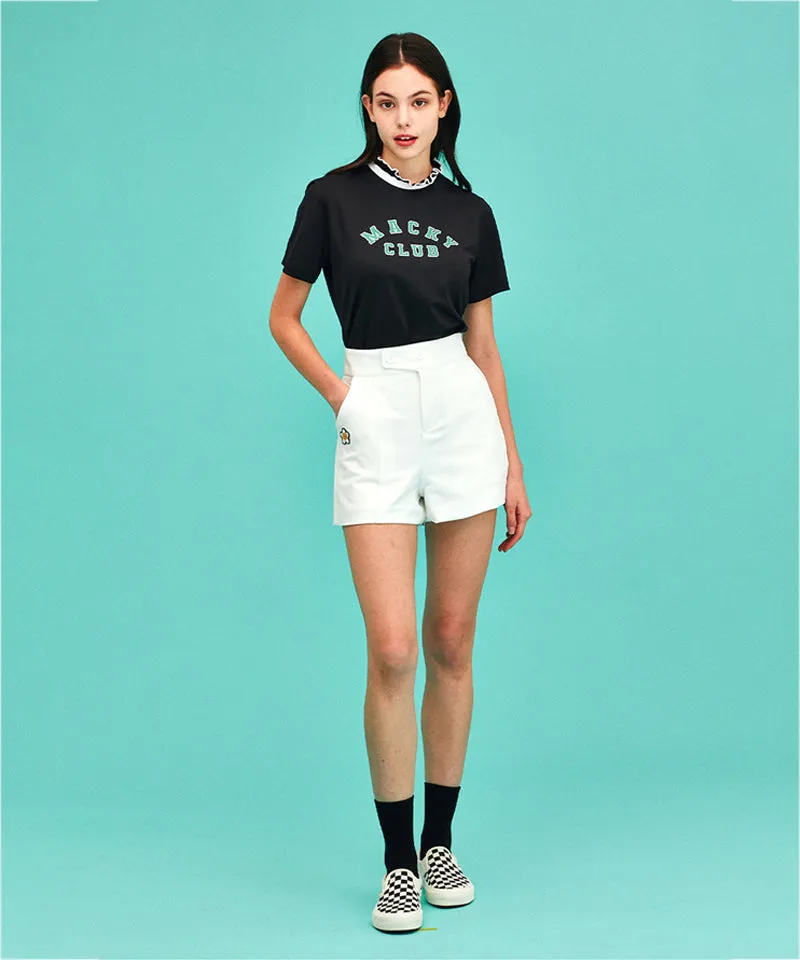 MACKY Golf: Slim Half Neck T-Shirt - Black