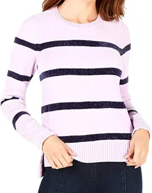 Maison Jules | Striped Chenille Sweater | Lilac Moon Combo | XS
