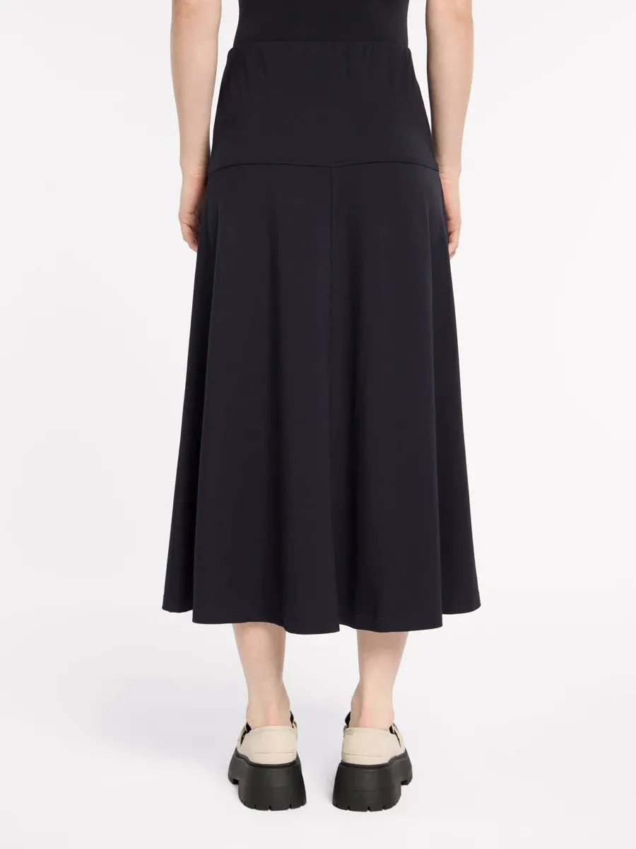 MARCO POLO - Navy Fit and Flare Ponte Skirt - YTMP5043