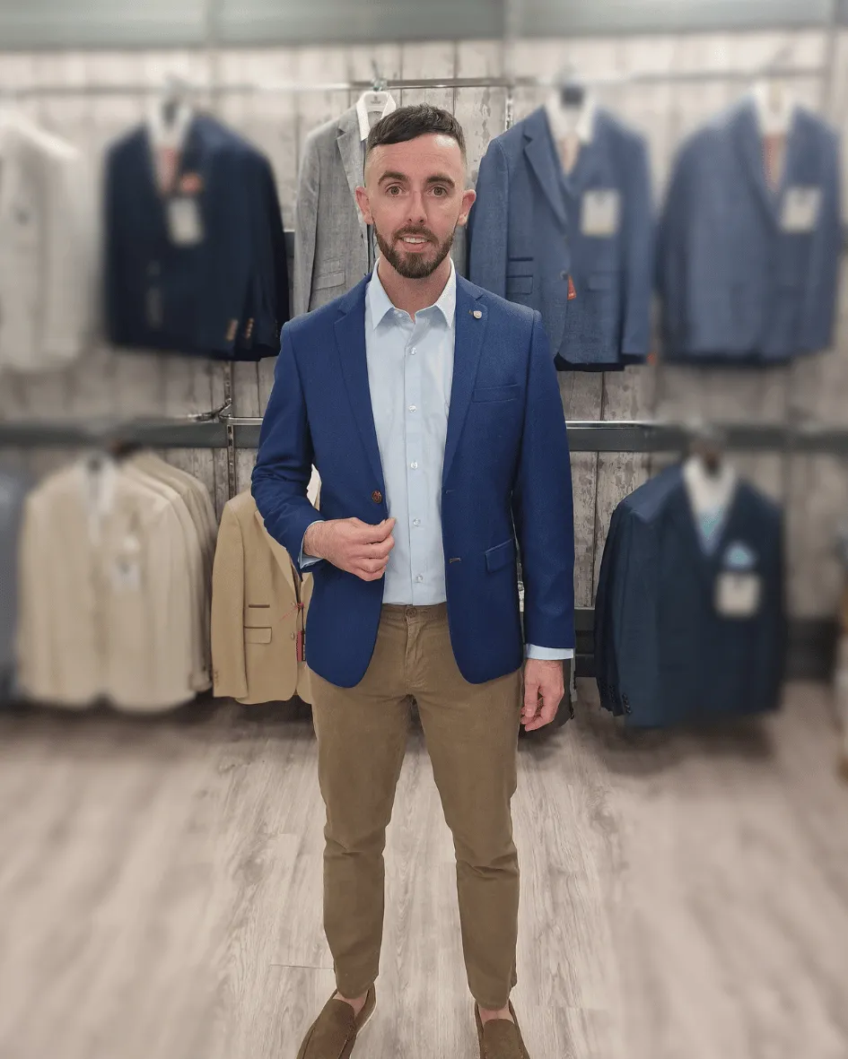 Mayfair Blue Jacket with Sand Chino
