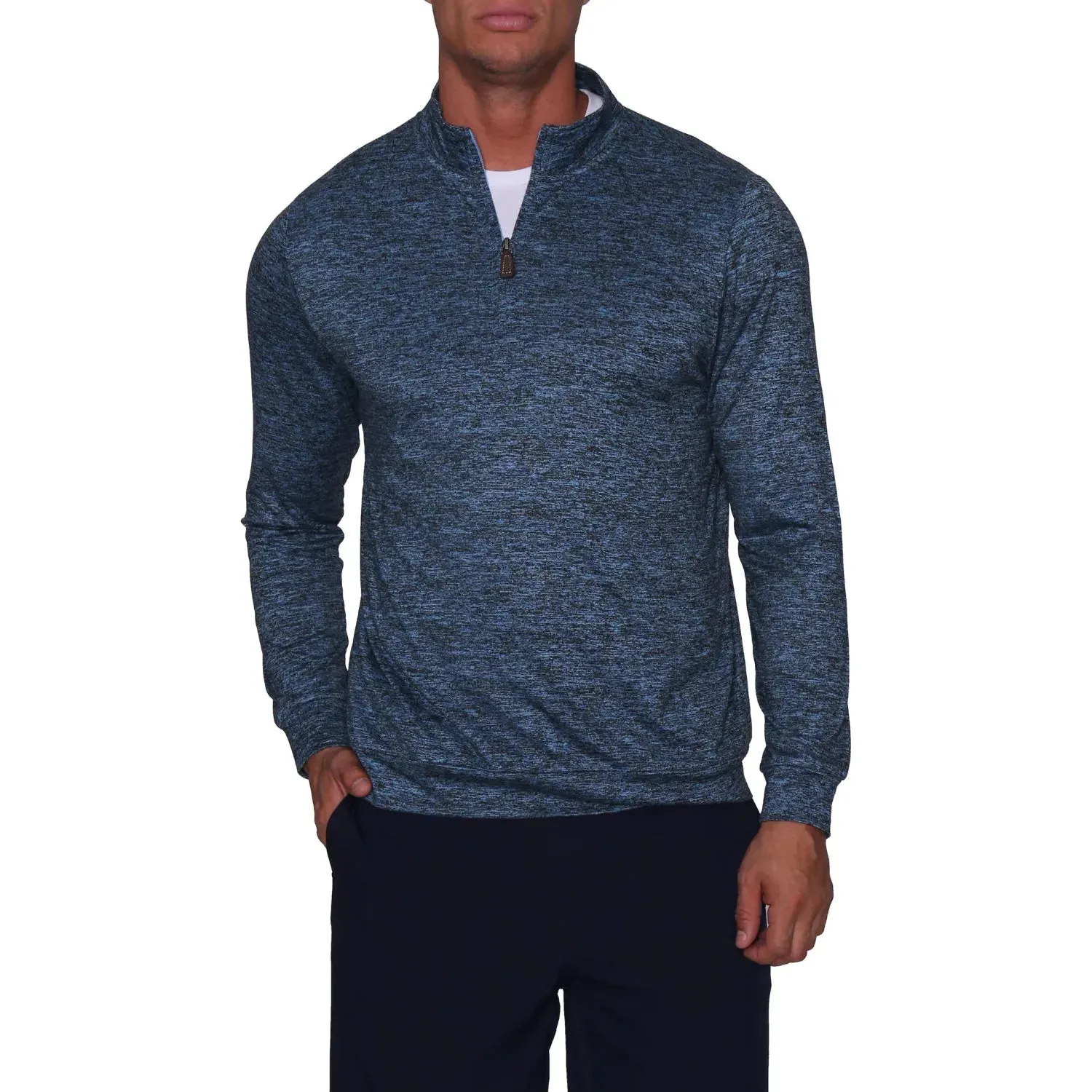 MELANGE LONG SLEEVE Q-ZIP