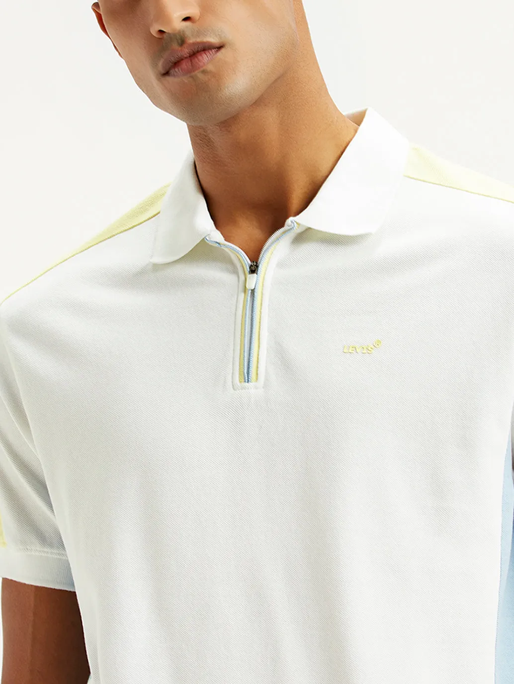 Men's Colorblock Slim Fit Polo T-Shirt