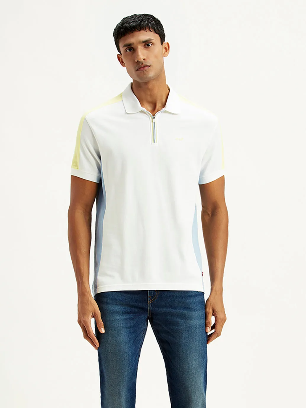 Men's Colorblock Slim Fit Polo T-Shirt