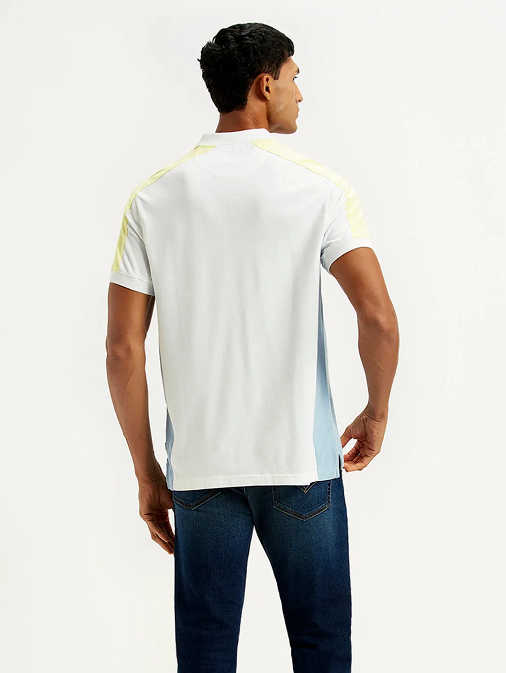 Men's Colorblock Slim Fit Polo T-Shirt