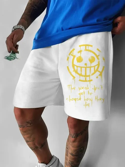 Men's Fashion Anime Print Pocket Shorts